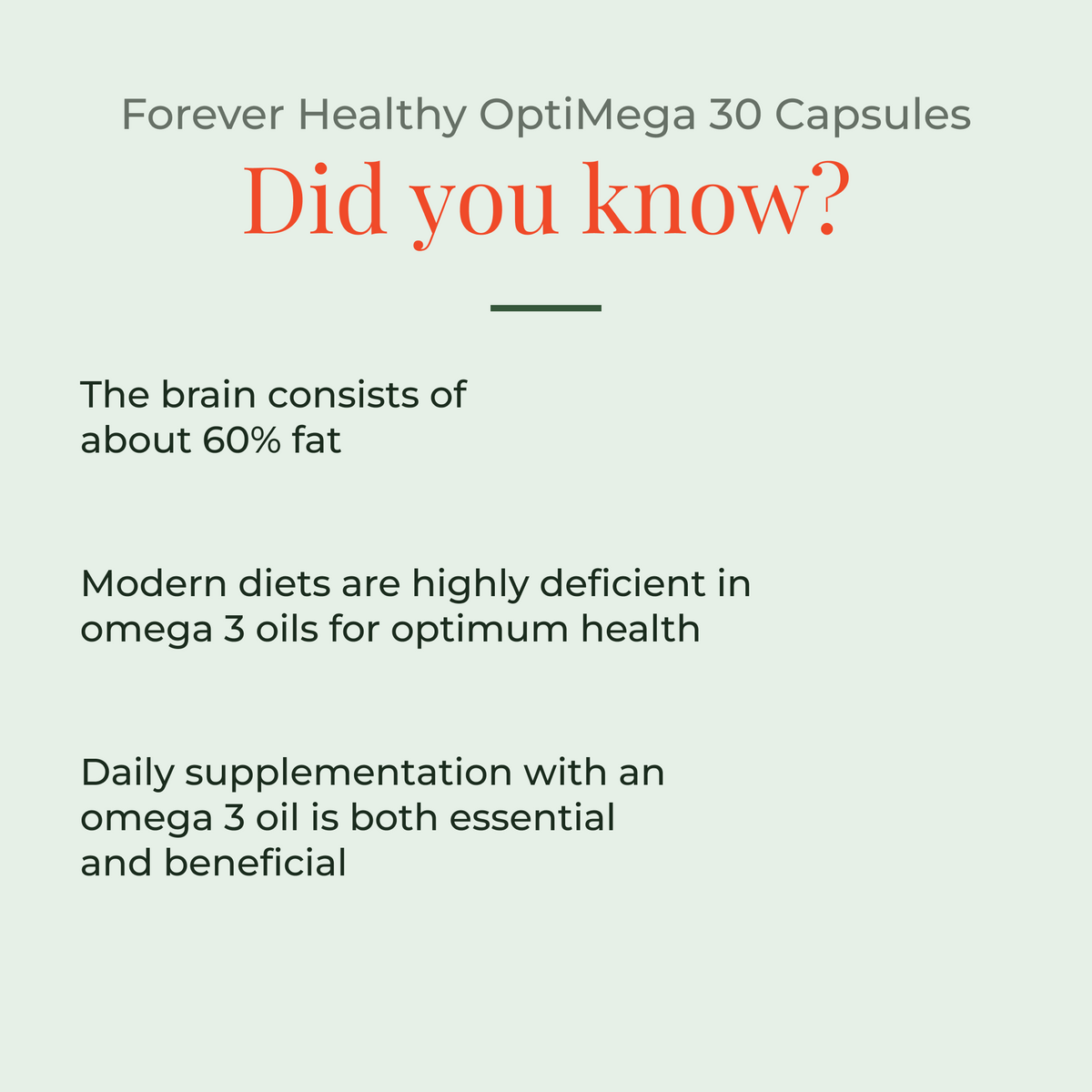 Forever Healthy OptiMega 30 Capsules