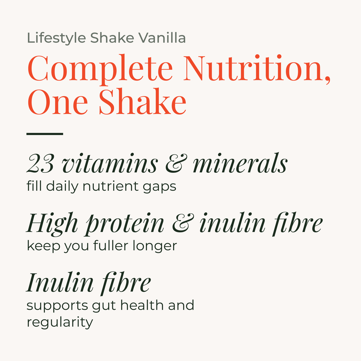 Lifestyle Shake Vanilla 500g
