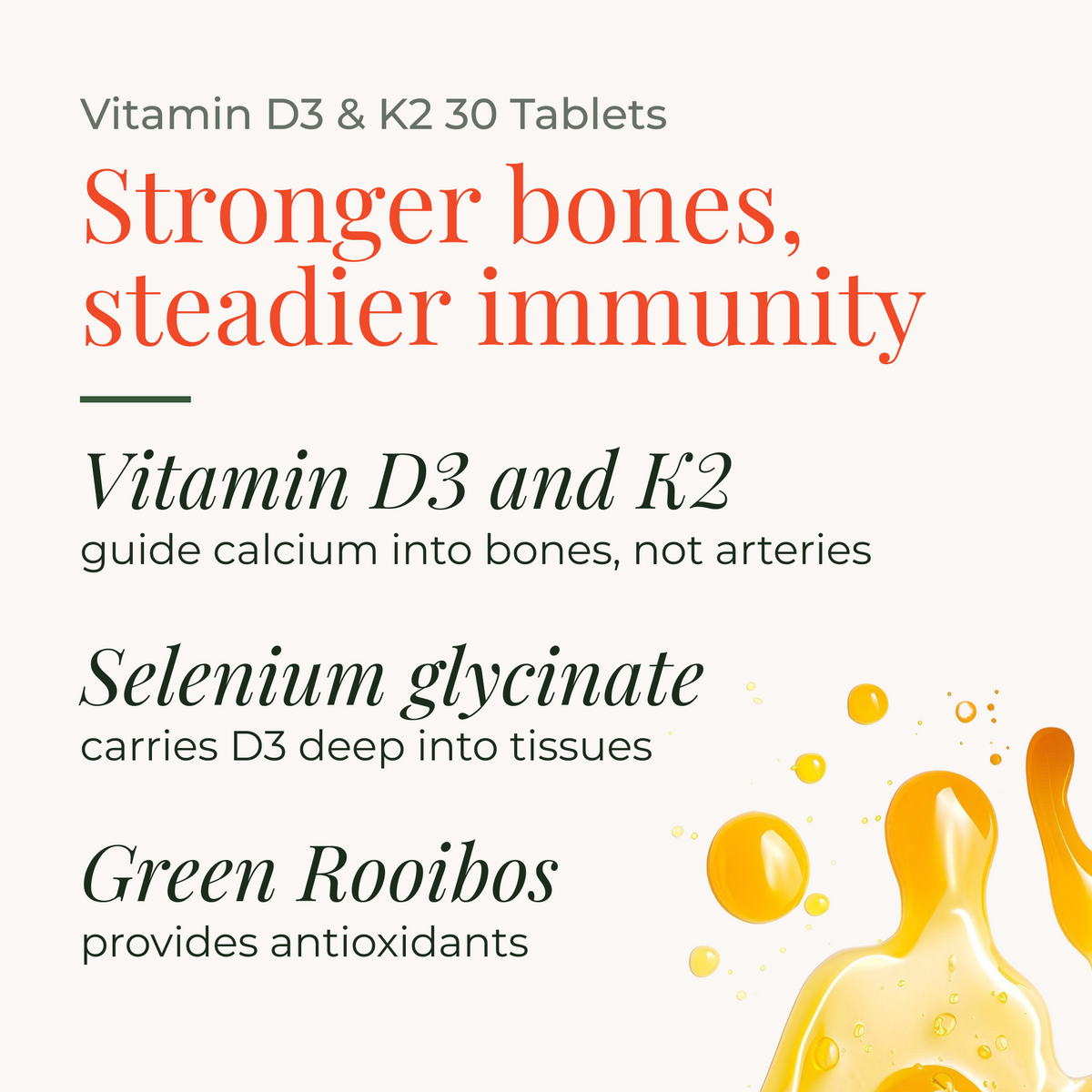 Forever Healthy Vitamin D3 & K2 30 Tablets