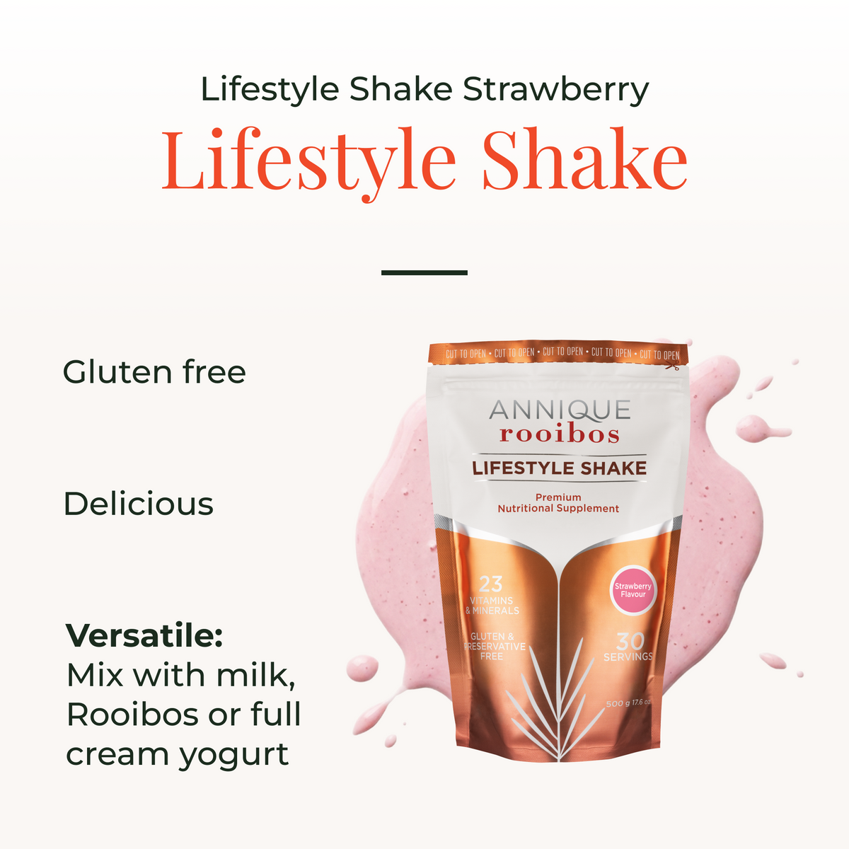 Lifestyle Shake Strawberry 500g